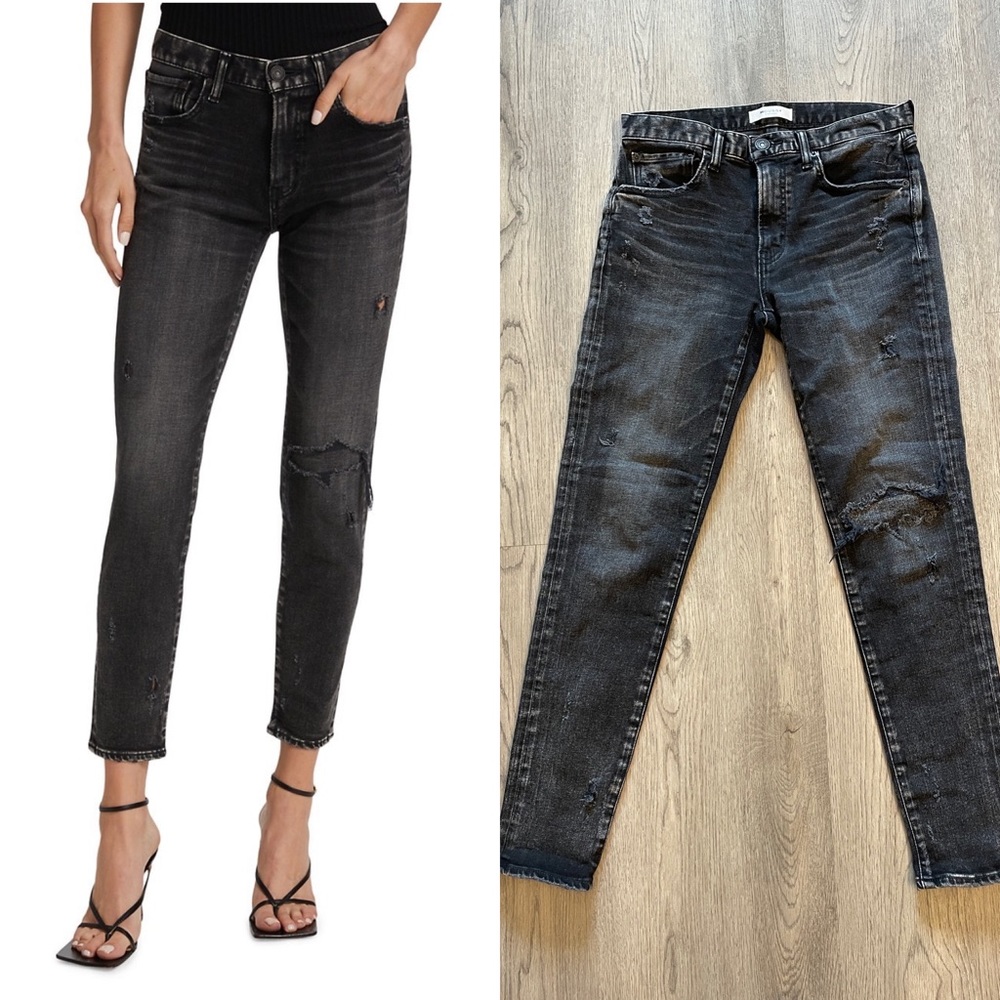 Moussy Vintage Lenwood Ripped Distressed Skinny Stretch Jeans Sz 26 - Runs small